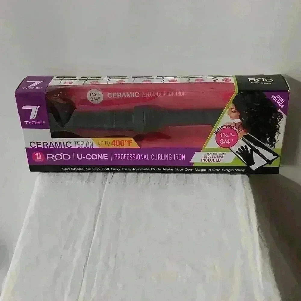 Ceramic Teflon Rod U-Cone professional curling iron (NEW)